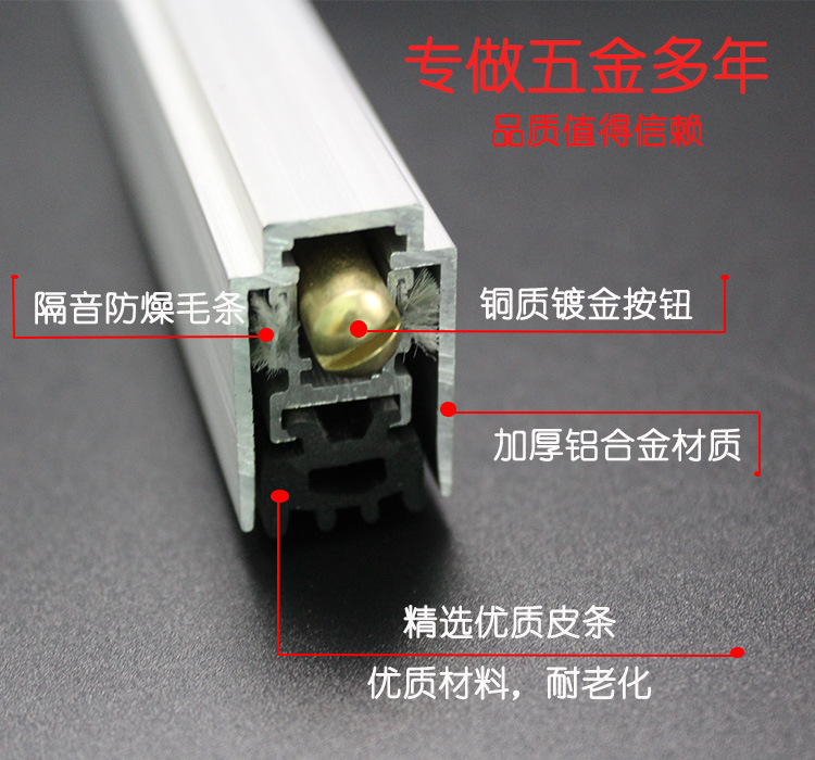 樂(lè)朗五金RDA-31(U5）鋁合金門底防塵器