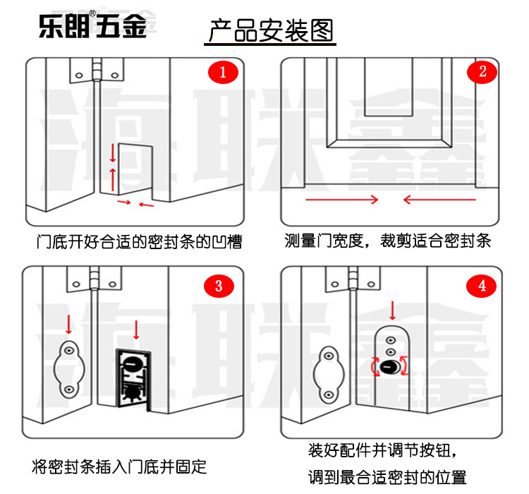 樂(lè)朗五金RDA-31(U5）鋁合金門底防塵器