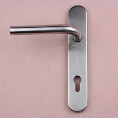 Top quality narrow door stainless steel door Handle with plate