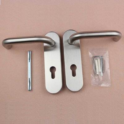 Top quality narrow door stainless steel door Handle with plate