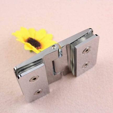 Concealed axle 180 degree glass to glass shower door hinge